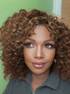 Loose Wave Curly Brown Wigs 13x4 Lace Front Wig 100% Human Hair Wigs Pre Plucked
