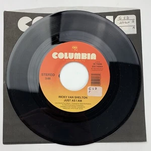Ricky Van Shelton Just As I Am / Slam That Door Record 45 RPM Vinyl - Picture 1 of 2