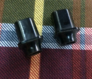 Set of 2 Genuine Fender Telecaster/Tele Guitar Black Top Hat Switch Tip Knobs - Picture 1 of 4