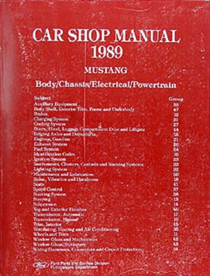 1989 Ford MUSTANG Tienda Manual OEM Originales Dealer Reparar Servicio Libro Gt - Imagen 1 de 2