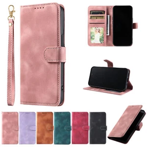 Strap Leather Wallet Phone Case for Xiaomi Redmi Note 11 12 13 Pro K70E K60 10 - Picture 1 of 18