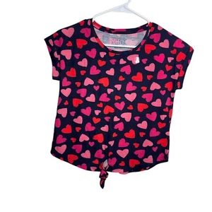 Simply Styled T-Shirt Girl's Medium Heart Round Neck Short Sleeve Top NWT - Picture 1 of 8