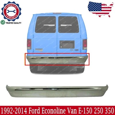 Barra frontal de parachoques trasero cromada para Ford E-150 2005-2014 se adapta a E-250 para E-350 Foto 1 de 4