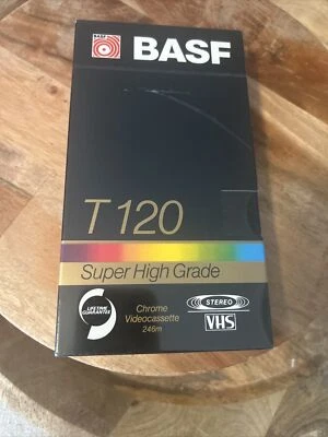 BASF T-120 Super High Grade VHS Chrome Video Cassette 246min - Image 1 of 2