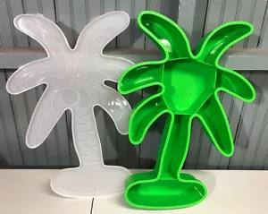 Scatola porta bigiotteria cibo festa palma plastica 19 x 14" grande piscina tiki party - Foto 1 di 7