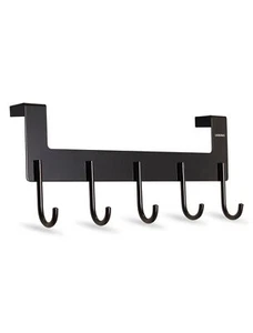 Over The Door Towel Rack The Hooks Heavy Duty Aluminum The Hanger for Hanging - Picture 1 of 8