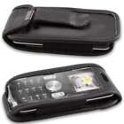 caseroxx Leather-Case with belt clip for LG A100 in black made of genuine leathe