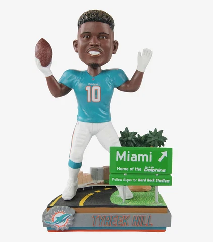 TYREEK “The Cheetah” HILL Miami Dolphins NFL “Next Stop” Bobblehead #/222 NIB! Cover