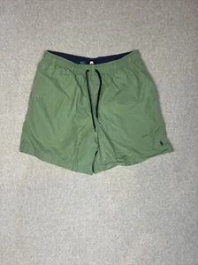 Vintage Polo Spor Men’s Large Swim Trunk Shorts Ralph Lauren Green Blue Pony - Picture 1 of 9