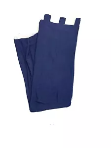4 Vintage JC Penney Retired Curtains Panels Drapes Navy Blue Solid Set Tab Top - Picture 1 of 6