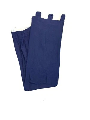 4 Vintage JC Penney Retired Curtains Panels Drapes Navy Blue Solid Set Tab Top - Image 1 of 4