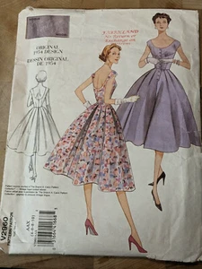 Vogue V2960 - original 1954 design remastered - stunning dress sewing pattern - Picture 1 of 2