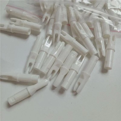 100PCS Plastic Archery Hunting Arrow Nock And Inserts For ID 6.2MM Arrow Shaft - Image 1 of 4