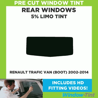 Pre Taglio Pellicola Finestrini per Renault Trafic Van (Stivale) 2002-14 5% - Image 1 of 4