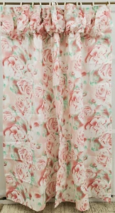 Balloon Top Large Print Floral Shower Curtain 70Wx72L VINTAGE NEW - Picture 1 of 12