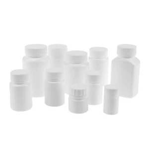 White Empty Plastic Capsule Pill Bottle Medicine Container Vitamin 20ml-200ml YK - Picture 1 of 22