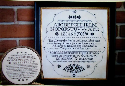 Primitive Traditions "A Cheerful Mind" Counted Cross Stitch Pattern - Image 1 of 4