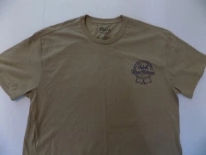 Pabst blaues Band Bier T-Shirt Erwachsene Large Baumwolle/Poly Retro Logo neu aus altem Lagerbestand ohne Etikett - Bild 1 von 3