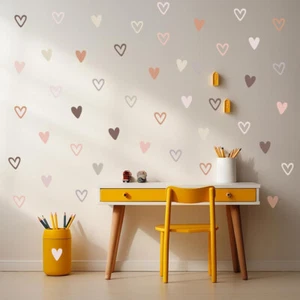 36pcs Boho Hearts Creative Wall Stickers For Children Baby Girls Boys Room - Picture 1 of 16