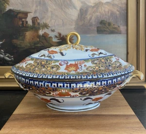 TURNER'S PATENT British Stoneware COVERED TUREEN/BOWL Antique 1800-1805 - Imagen 1 de 23