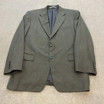 Chaqueta Blazer Hickey Freeman Hombre 40 Corta Marrón 100% Lana Worsted Foto 1 de 4