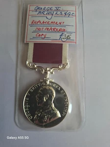 long Service & good conduct medal regular army GEO V replacement older head - Picture 1 of 1