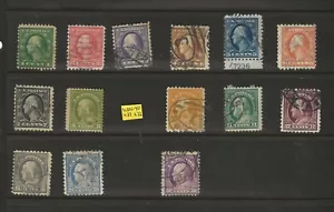 US Scott #424-440 (no 332, 337) Used F/VF Wash-Franklin & ready for your album! - Picture 1 of 2