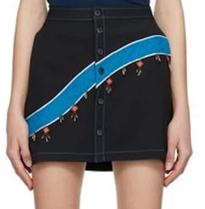 WOW! Minigonna nera navy Ahluwalia "Priya" nuova con etichette taglia 6 $465 - Foto 1 di 2