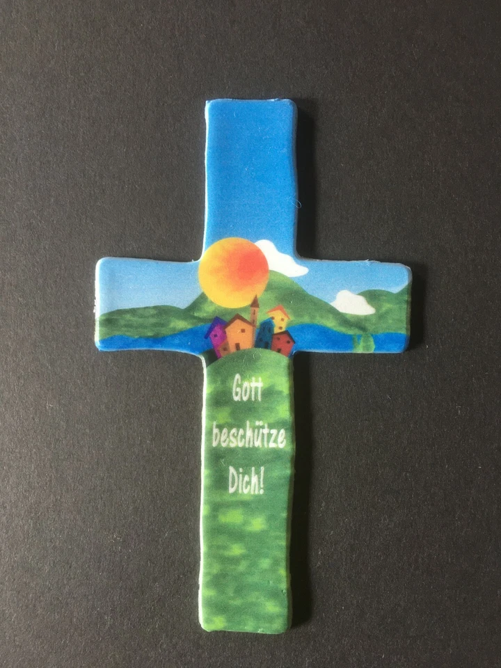 Verzierwachs Kreuz mit Landschaft Kerzenwachs Wachsdekor Wachs Wachskerze - Bild 1 von 1