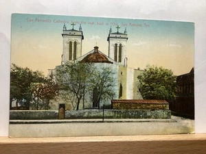 Catedral de San Fernando, vista trasera: San Antonio, TX - postal vintage - Imagen 1 de 3