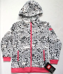 686 Girls XL Allure Bonded Fleece Hoody Grey Animal Colorblock DWR Outerwear - Picture 1 of 7