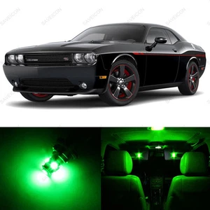 Paquete de 11 luces interiores LED verdes para Dodge Challenger 2008-2014 + herramienta - Imagen 1 de 6