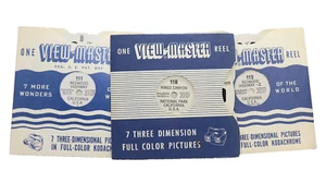 3) Lotto mulinelli Redwood Highway California Kings Canyon 118 111 Sawyers View-Master - Foto 1 di 5