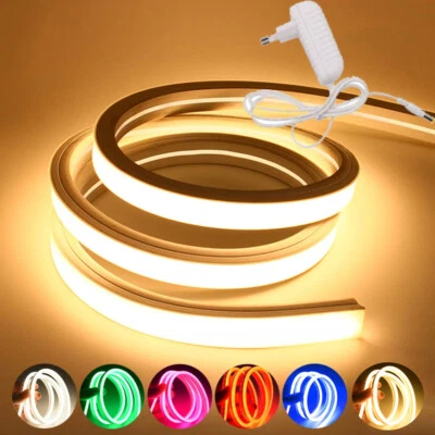 12V Neon LED Streifen Flex Neonröhre Strip Schlauch Neonlampen Stripe Lichtband - Bild 1 von 4