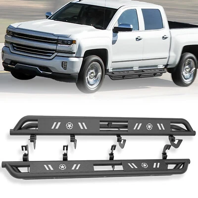 Running Boards Fits For 07-2019 Chevy Silverado&GMC Sierra 2500 3500 HD Crew Cab Foto 1 de 4