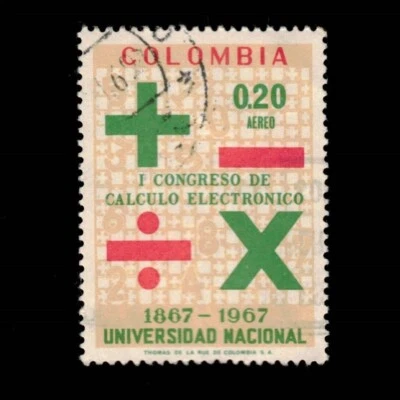 Colombia, Scott C510, Computer Symbols, 1968, used, 108934 - Image 1 of 2
