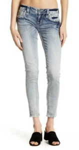 Jeans donna Rock Revival Hanaya skinny elasticizzato alla caviglia taglia 28 blu NUOVO $169 - Foto 1 di 11