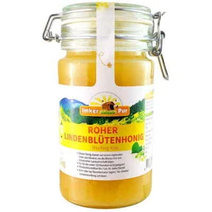 Lindenhonig (roh) im Vorratsglas von ImkerPur, 1 kg - Bild 1 von 3