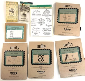 timbro unit company lotto timbri gomma natalizi vacanze pupazzo di neve alberi cervo - Foto 1 di 15