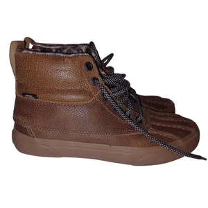 Vans Sk8-Hi Del Pato MTE Brown Gum Leather Fleece Lined Boots Womens 8 Mens 6.5 - Picture 1 of 7