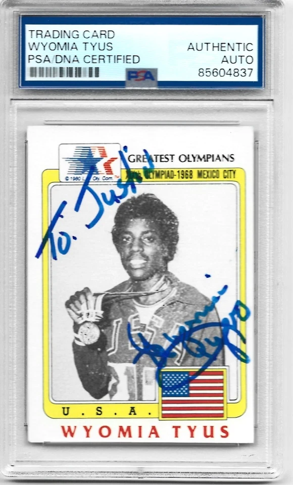 Autographed Wyomia Tyus Greatest Olympians card  PSA/DNA - Image 1 of 1
