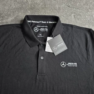 Mercedes AMG Petronas F1 Team Men's XL Polo Shirt - Black Formula One Team - Picture 1 of 20