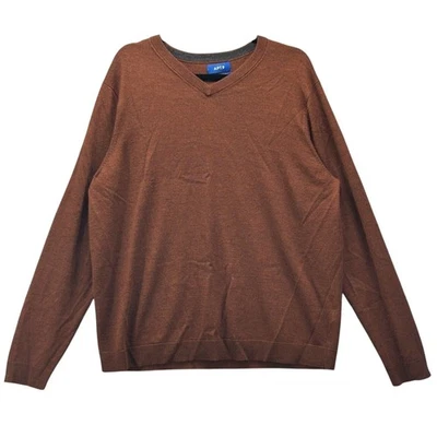 APT 9 Merino Wool Sweater XXL Chocolate Brown Preppy Soft Academia Warm Fall - Image 1 of 4