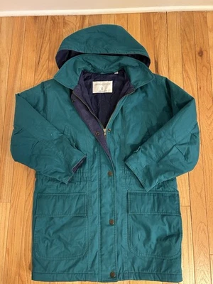 Vintage London Fog Limited Edition Size S Teal Blue Hooded Jacket Zipper button - Image 1 of 4