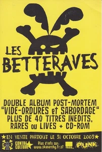 LES BETTERAVES Video-orduras y Sabotajes Folleto Original Francés 2003 Punk - Imagen 1 de 2