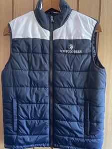 U.S. POLO ASSN Navy Blue Puffer Gilet Size Small - Picture 1 of 11
