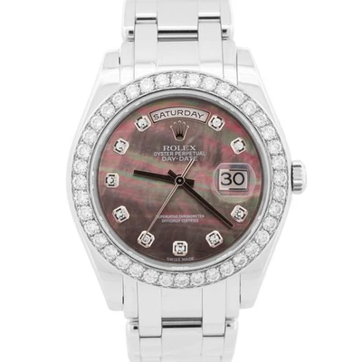 2025 RSC 劳力士 Day-Date 39 杰作白金工厂拖把钻石 18946 盒 — 第 1/4 张图片