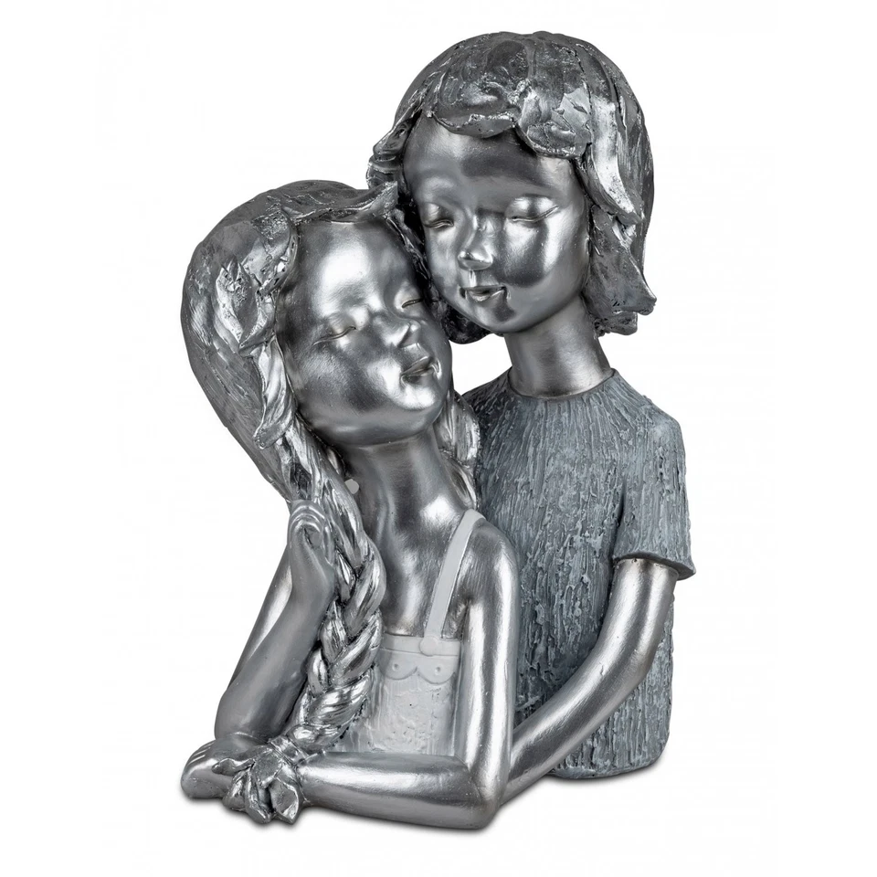 Formano - Büste Paar 28cm Weiss-Silber - Bild 1 von 1