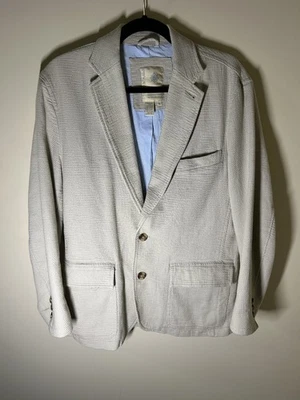 Blazer/Abrigo Deportivo Algodón Beige TERRITORY FORWARD 2 Botones Texturizado Talla 38S Corto Foto 1 de 4