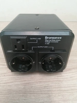 Bronson++ TI 500 Transformer Converter Step Up/Down 110v USA 220-Black  - Image 1 of 4